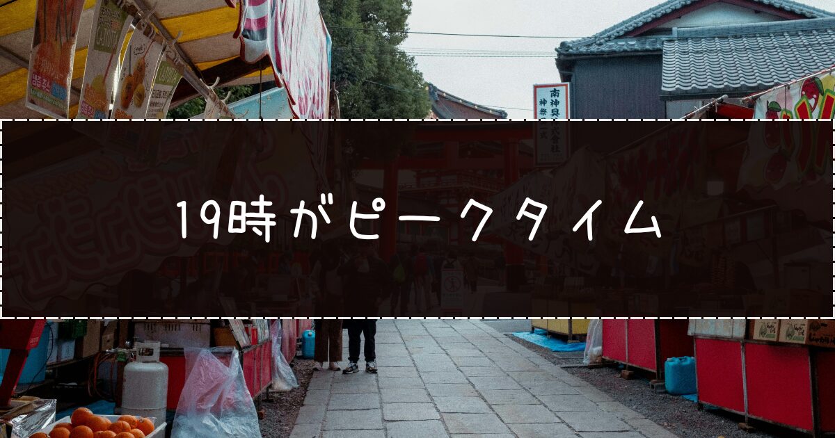 19時がピークタイム