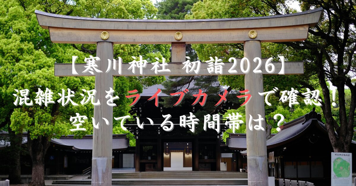 寒川神社初詣2026の混雑状況をライブカメラで確認！空いている時間帯は？